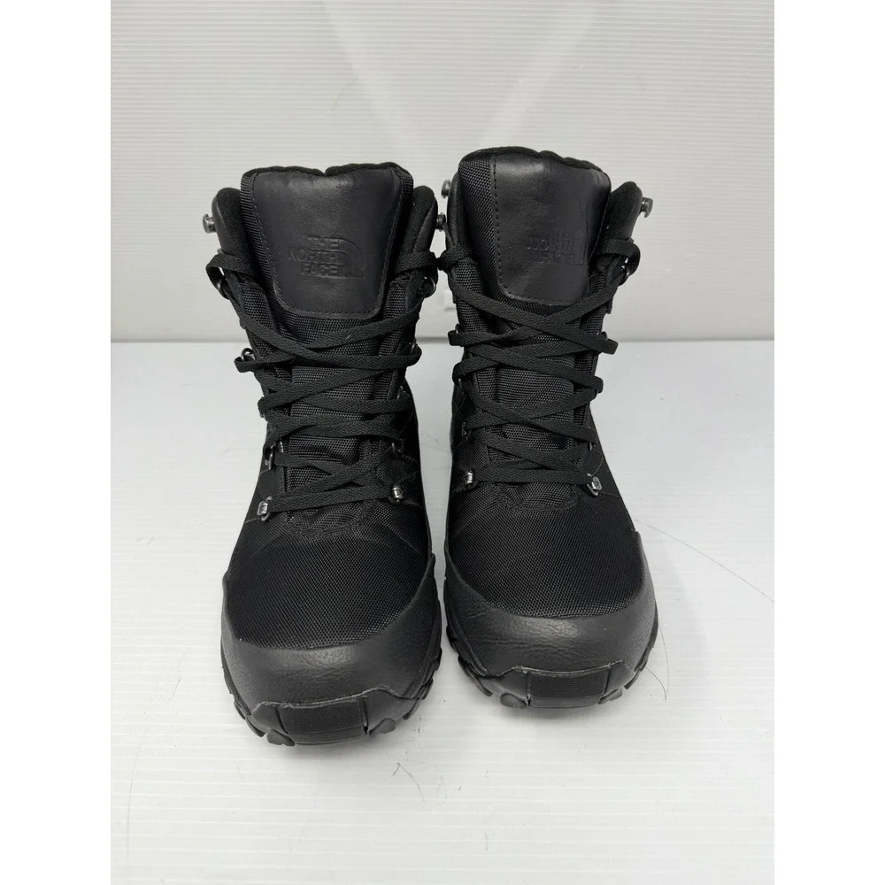 North Face Chilkat Boots Men Size 8.5 Triple Black Waterproof NF00CU44KX7